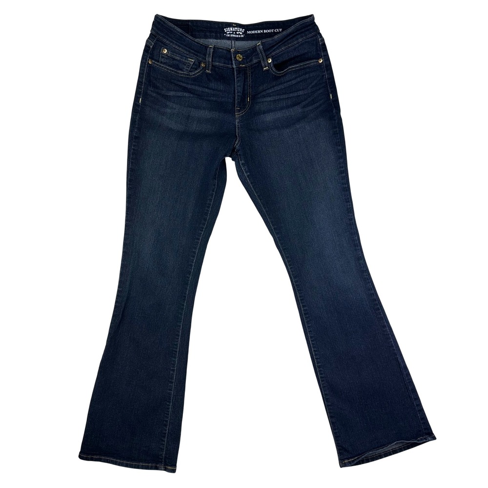 Signature‎ by Levi Strauss & Co Womens Modern Boot Cut Jeans Dark Wash Size 12M